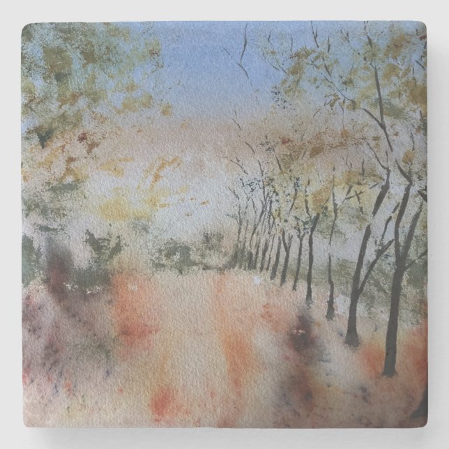 Dessous-de-verre En Pierre Jours d'automne (Devant)