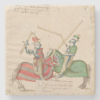 Dessous-de-verre En Pierre Jousting Knights