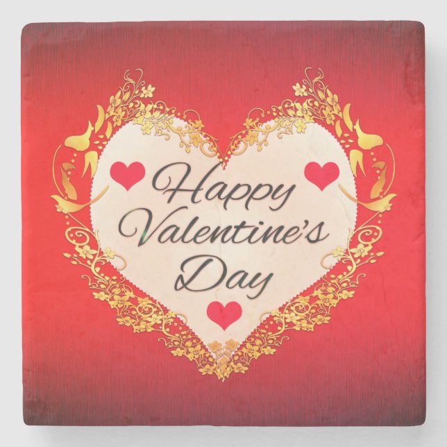 Dessous-de-verre En Pierre Joyeuse Saint-Valentin !-47949 (Devant)