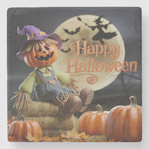 Dessous-de-verre En Pierre Joyeux Dessous de verre Citrouille Halloween