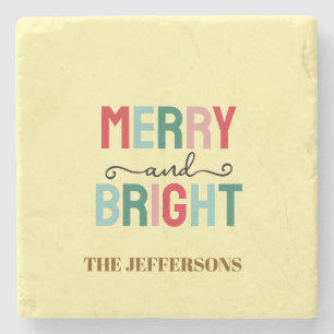 Dessous-de-verre En Pierre Joyeux Noël Bonne Année en famille