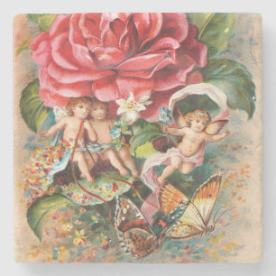 Dessous-de-verre En Pierre Joyeux Noël - Carte postale vintage de l'ère victo