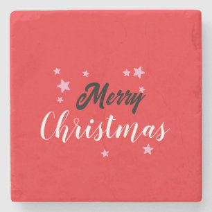 Dessous-de-verre En Pierre Joyeux Noël classique unique minimaliste simple