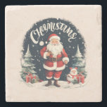 Dessous-de-verre En Pierre Joyeux Noël rustique et cause Père Noël<br><div class="desc">Ajoutez une touche de charme rustique à votre décor de vacances avec notre coussin "Rustic Joyeux Noël & Cause Père Noël". Ce design enchanteur capte l'esprit de Noël avec une atmosphère chaleureuse et douillette.Répandez la joie et l'esprit de donner cette période de fêtes avec notre coussin 'Rustic Joyeux Noël &...</div>