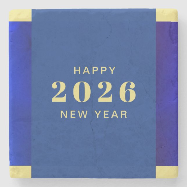 Dessous-de-verre En Pierre Joyeux Nouvel An (Devant)