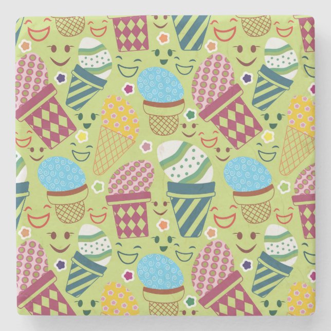 Dessous-de-verre En Pierre Joyeux Pâques (Devant)