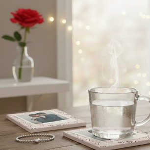 Dessous-de-verre En Pierre Joyeux Valentines Jour Moderne Design Romantique P