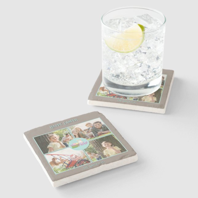 Dessous-de-verre En Pierre Joyeux voeux de Pâques (Côté)