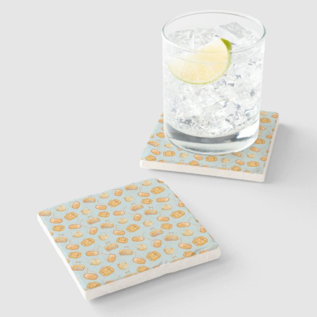 Dessous-de-verre En Pierre Jus d'orange (Côté)
