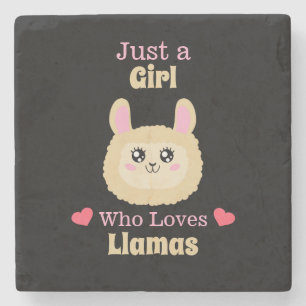 Dessous-de-verre En Pierre Juste une fille qui aime les lamas