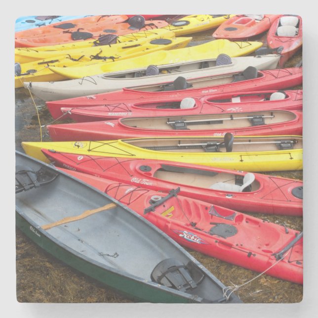 Dessous-de-verre En Pierre Kayaks coloré (Devant)