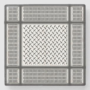 Dessous-de-verre En Pierre Keffiyeh palestinien