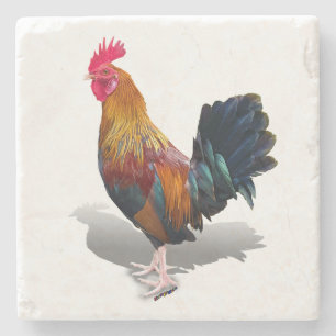 Dessous-de-verre En Pierre Key West - Rooster tzigane