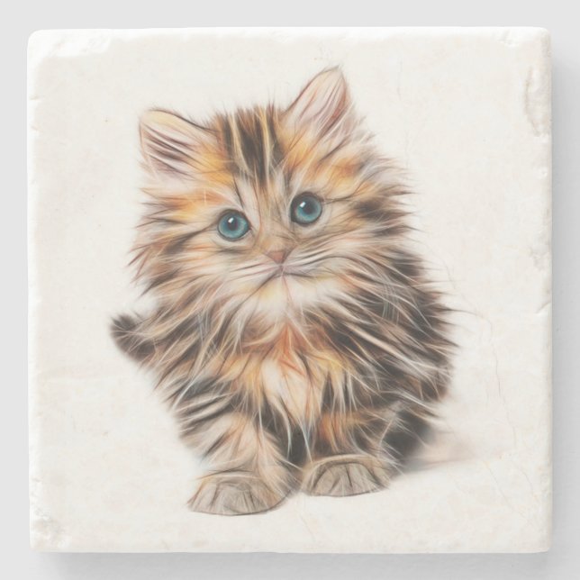 Dessous-de-verre En Pierre Kitten (Devant)