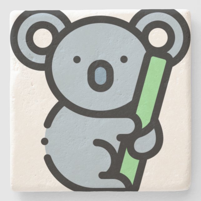 Dessous-de-verre En Pierre Koala (Devant)