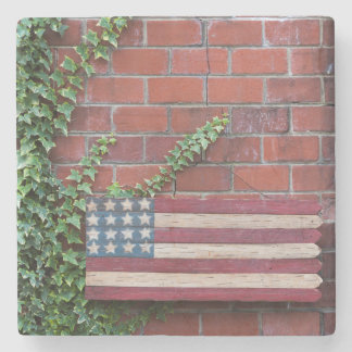 Dessous-de-verre En Pierre La Caroline du Nord, Linville, drapeau en bois des