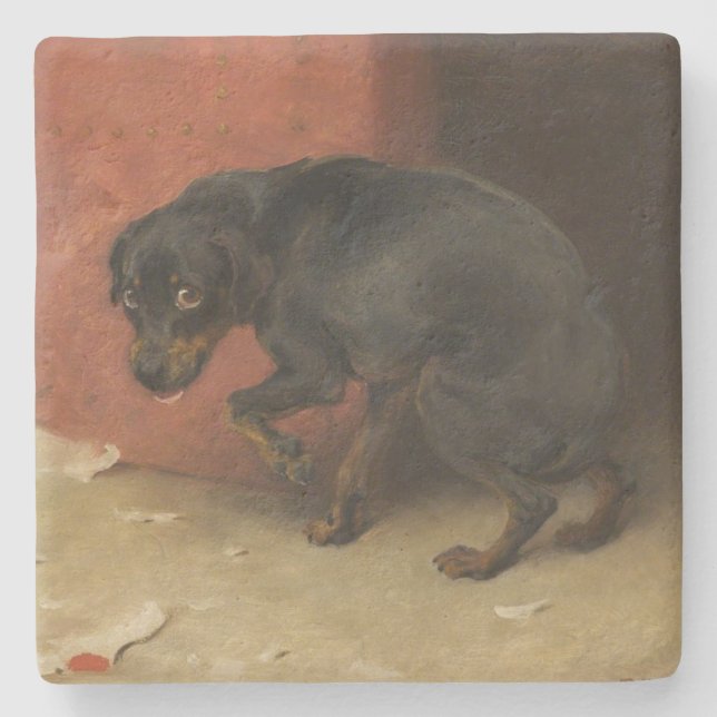 Dessous-de-verre En Pierre La Conscience Fait Des Poules De Nous Tous (Devant)