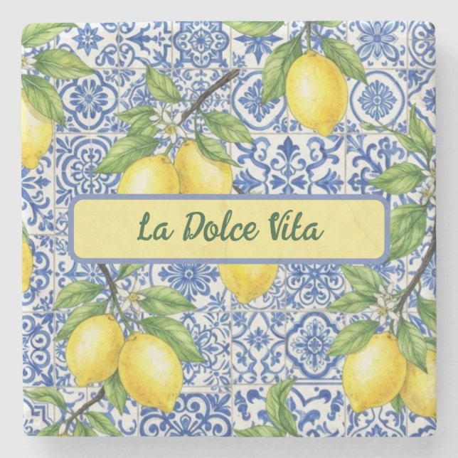 Dessous-de-verre En Pierre La Dolce Vita Sicile (Devant)