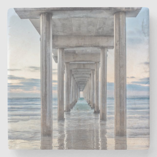 Dessous-de-verre En Pierre La Jolla, quai Scripps (Devant)