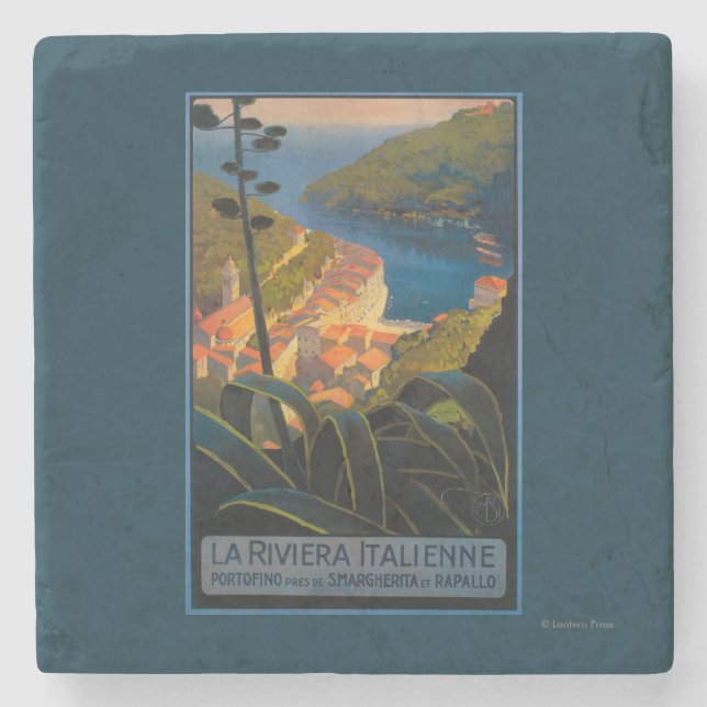 Dessous-de-verre En Pierre La la Riviera Italienne (Devant)