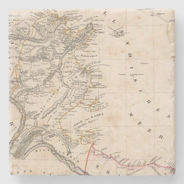 Dessous-de-verre En Pierre La Libye (Devant)