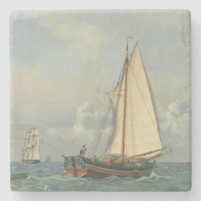 Dessous-de-verre En Pierre La mer, 1831 (Devant)