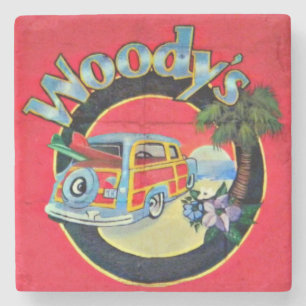 Dessous-de-verre En Pierre La pizza de Woody, Folly Beach, Carousel de Caroli