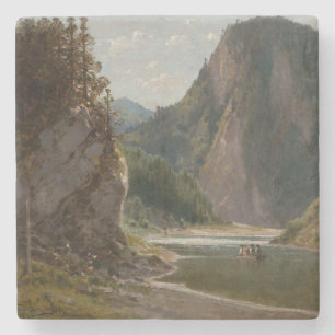 Dessous-de-verre En Pierre La rivière Dunajec dans les montagnes Pieniny