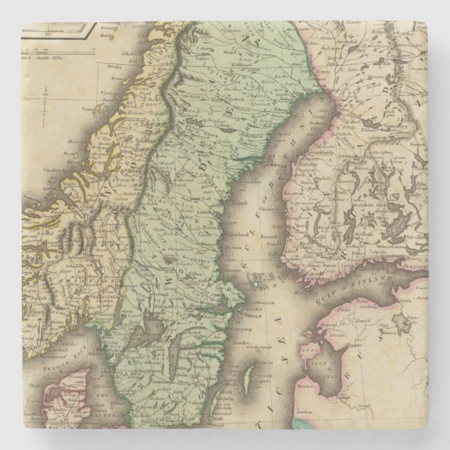 Dessous-de-verre En Pierre La Scandinavie 3 (Devant)