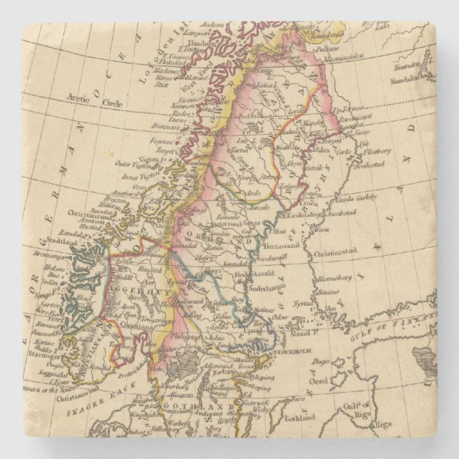 Dessous-de-verre En Pierre La Suède, Norvège 2 2 (Devant)