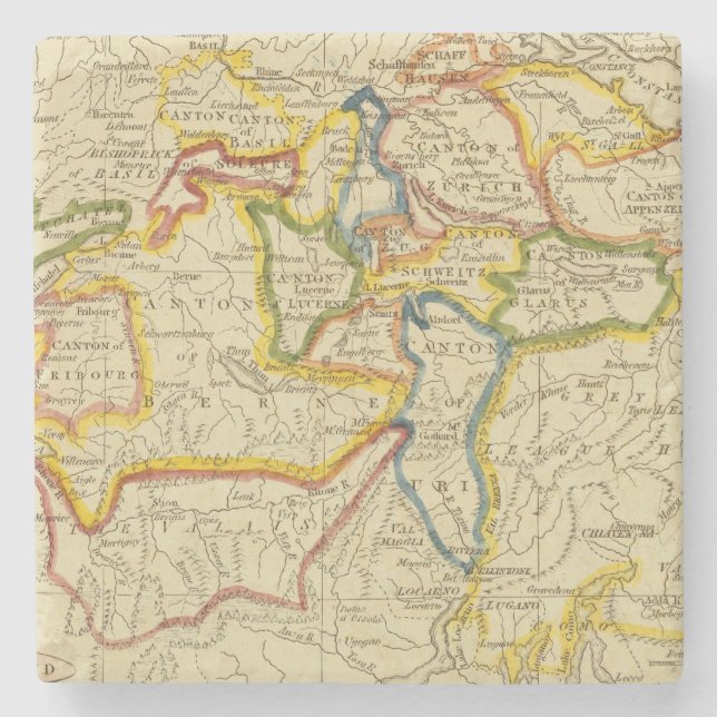 Dessous-de-verre En Pierre La Suisse 21 (Devant)