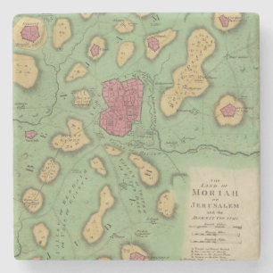 Dessous-de-verre En Pierre La terre de Moriah ou de Jérusalem