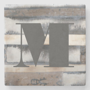 Dessous-de-verre En Pierre La terre et fumée I du monogramme  