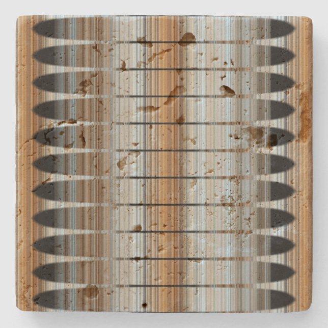 Dessous-de-verre En Pierre La terre modifie la tonalité des dessous de verre (Devant)