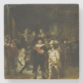 Dessous-de-verre En Pierre La Veille de la nuit, Rembrandt van Rijn