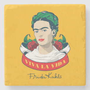 Dessous-de-verre En Pierre La Vida de vivats de Frida Kahlo  