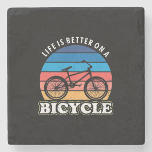 Dessous-de-verre En Pierre La Vie Est Mieux À Vélo