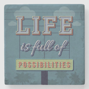 Dessous-de-verre En Pierre La vie est pleine des possibilités