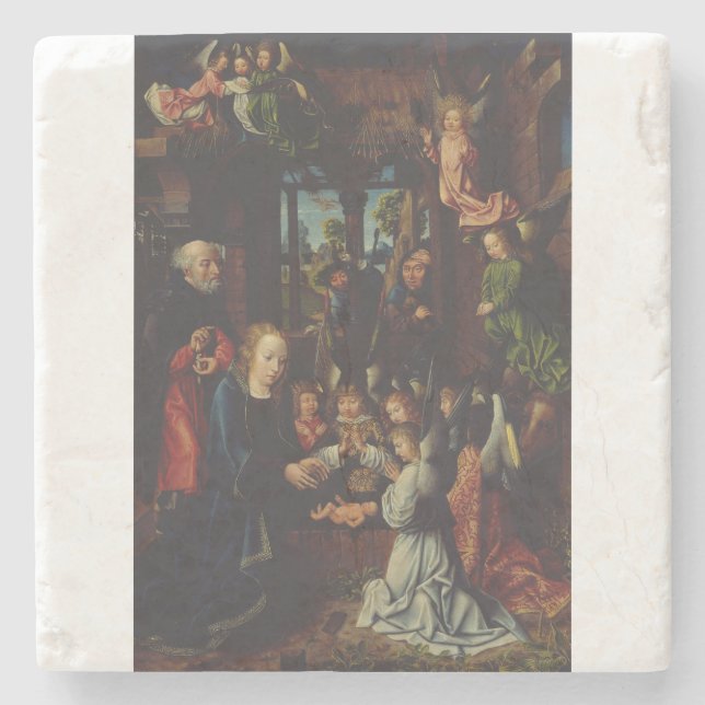 Dessous-de-verre En Pierre L'adoration de l'enfant Jésus (Devant)