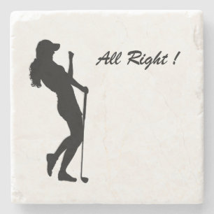 Dessous-de-verre En Pierre Lady Golf Sports Design