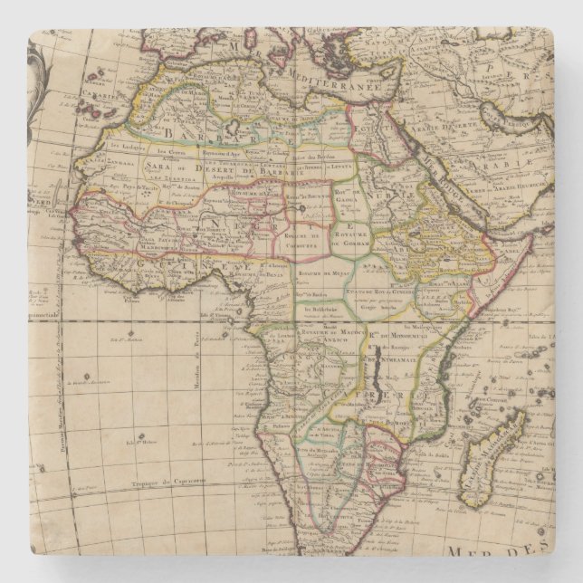 Dessous-de-verre En Pierre L'Afrique 19 (Devant)