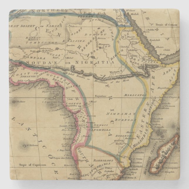 Dessous-de-verre En Pierre L'Afrique 30 (Devant)