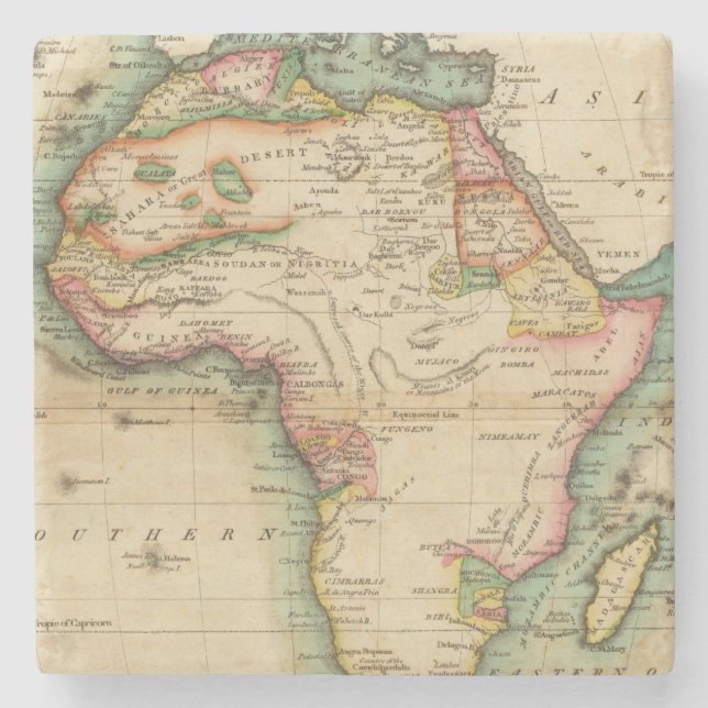 Dessous-de-verre En Pierre L'Afrique 43 (Devant)