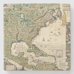 Dessous-de-verre En Pierre L'Amérique Septentrionalis