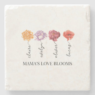 Dessous-de-verre En Pierre L'amour de maman personnalisée fleurit