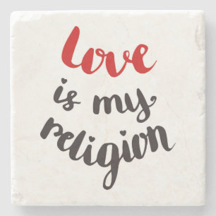 Dessous-de-verre En Pierre L'amour est ma religion