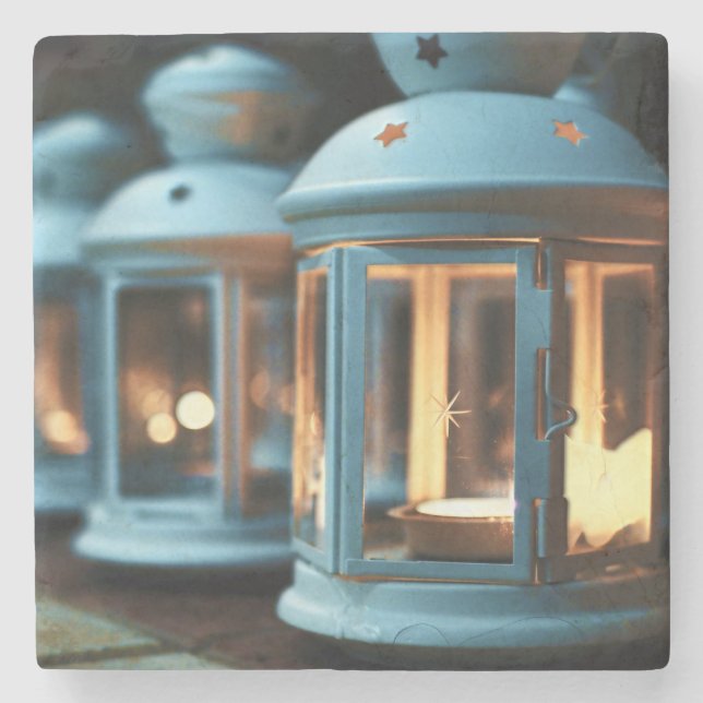 Dessous-de-verre En Pierre Lampes, lanternes et bougies (Devant)