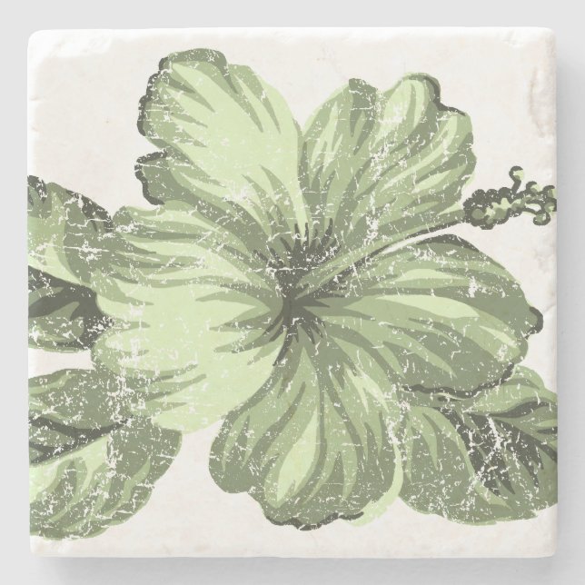 Dessous-de-verre En Pierre Lanai Hawaii Hibiscus Tiki Bar Dessous de verre (Devant)