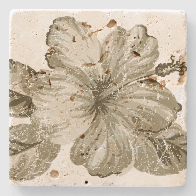 Dessous-de-verre En Pierre Lanai Hawaii Hibiscus Tiki Bar Dessous de verre (Devant)