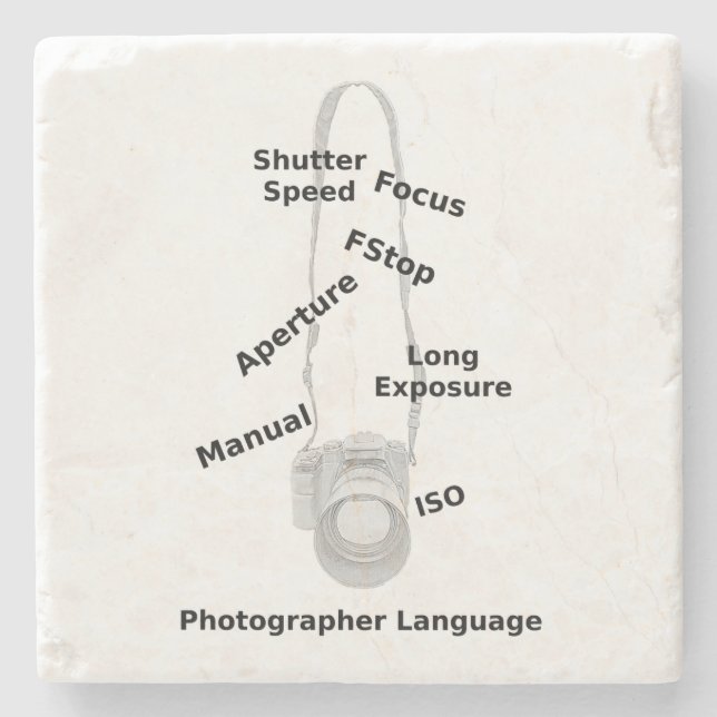 Dessous-de-verre En Pierre Langage de photographe (Devant)
